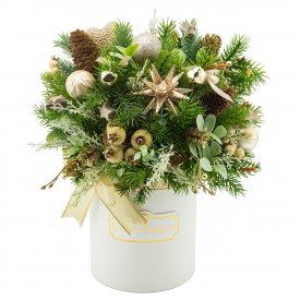 Flowerbox Świąteczny - White Pearl
