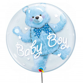 Przeźroczysty Podwójny Balon It's a Boy! 56 cm