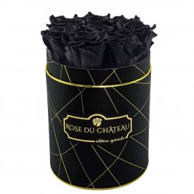 Rose eterne nere in flowerbox industriale nero piccolo