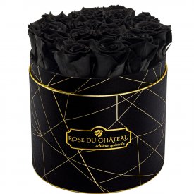 Rose eterne nere in flowerbox industriale nero