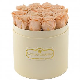 Rose eterne crema in flowerbox pesca
