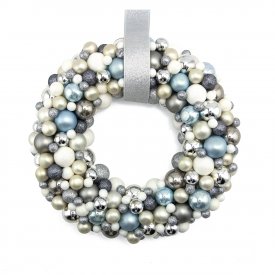Mittlerer Weihnachtskranz - Pearl Aqua