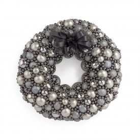 Medium Christmas Wreath - Victorian Silver