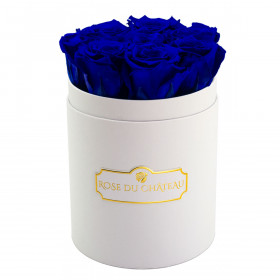 Eternity Blue Roses & Small White Flowerbox