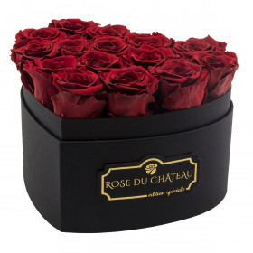 Eternity Red Roses & Heart-Shaped Black Box