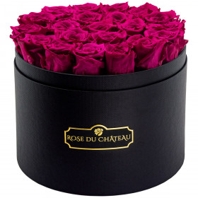 Eternity Pink Roses & Large Black Flowerbox
