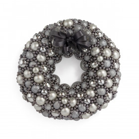 Medium Christmas Wreath - Victorian Silver
