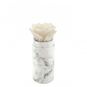 Eternity White Rose & Mini White Marble Flowerbox