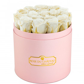 Eternity White Roses & Pink Flowerbox
