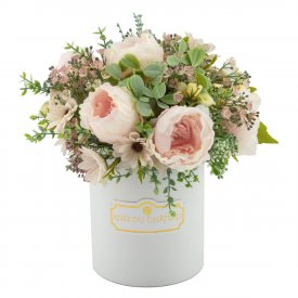 Flowerbox avec fleurs artificielles - Pastel Breeze