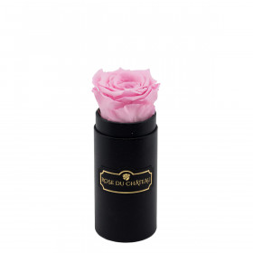 Rose Éternelle Rose Pâle Dans Une Mini Flowerbox Noire
