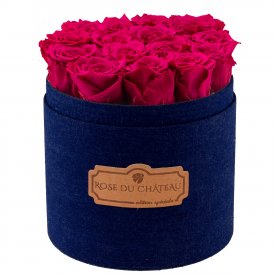 Rosa ewige rosen in denim Rosenbox