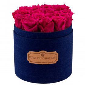 Rosa ewige rosen in denim Rosenbox