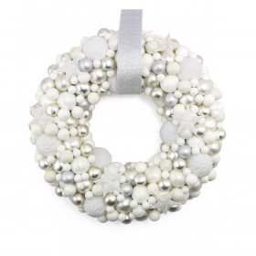 Mittlerer Weihnachtskranz - Arctic White
