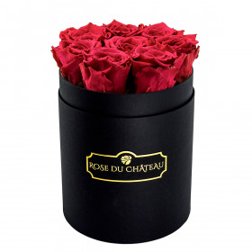 Rosa Ewige Rosen in schwarzer Rosenbox Small