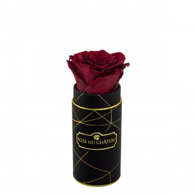 Rote Ewige Rose in Schwarzer Industrial Mini Rosenbox