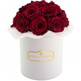 Eternity Red Bouquet Roses & White Bouquet Flowerbox