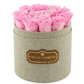 Eternity Pale Pink Roses & Flaxen Flowerbox