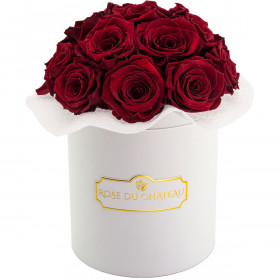 Eternity Red Bouquet Roses & White Bouquet Flowerbox